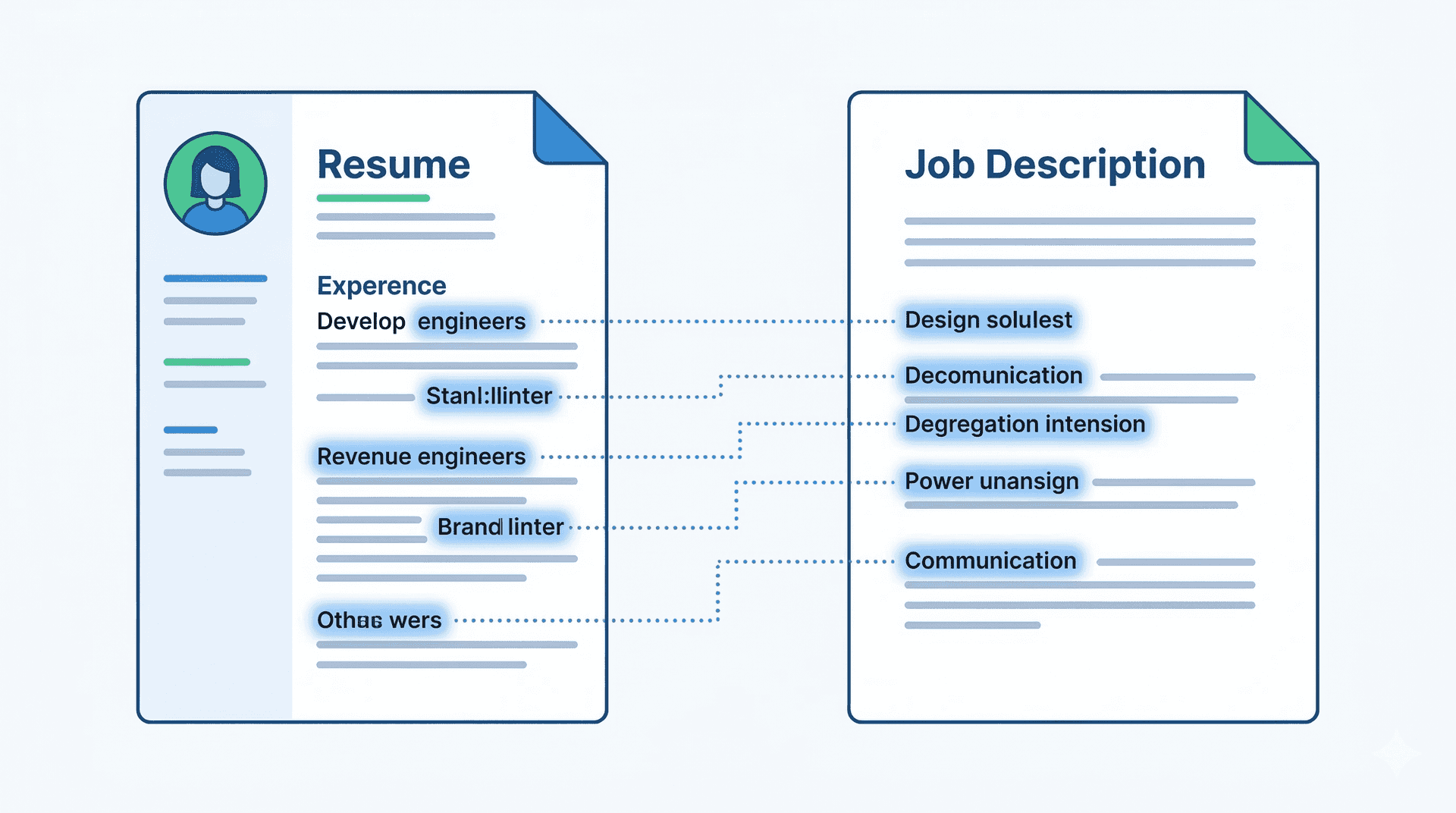 Resume document with green checkmarks showing complete resume checklist for 2026