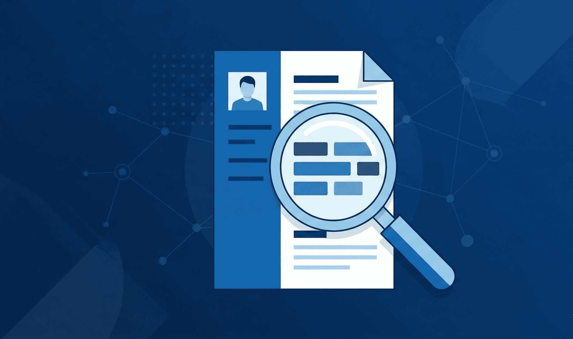 ATS resume keywords highlighted on a resume document being scanned by an applicant tracking system