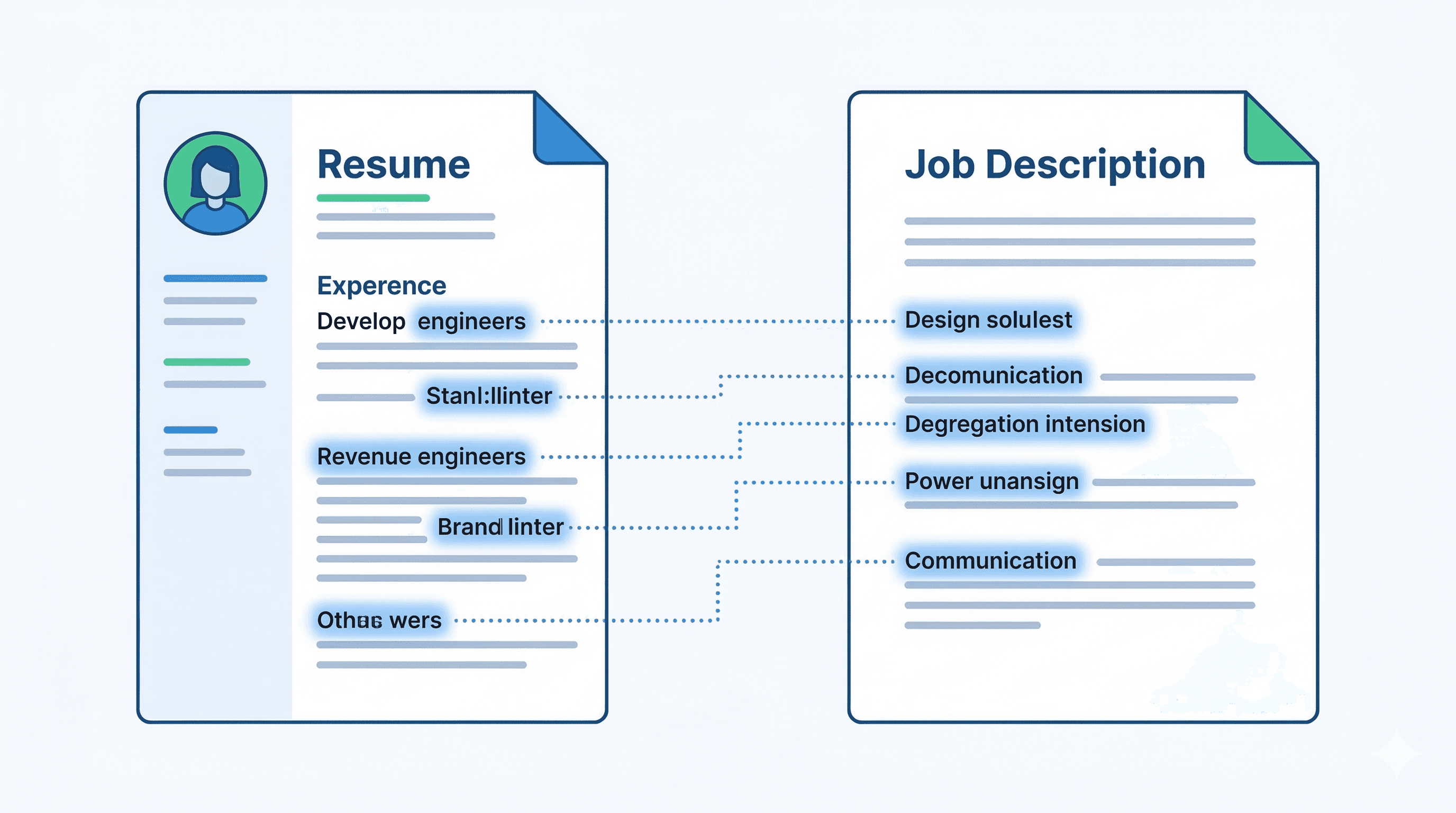 Resume document with green checkmarks showing complete resume checklist for 2026