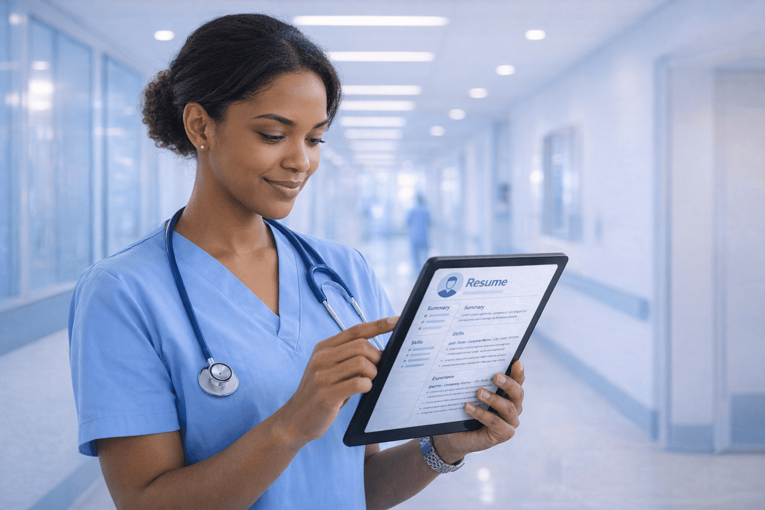 Nurse reviews ATS-optimised resume in 2026 showing how to write a strong nursing resume for RN LPN ICU and new grad position