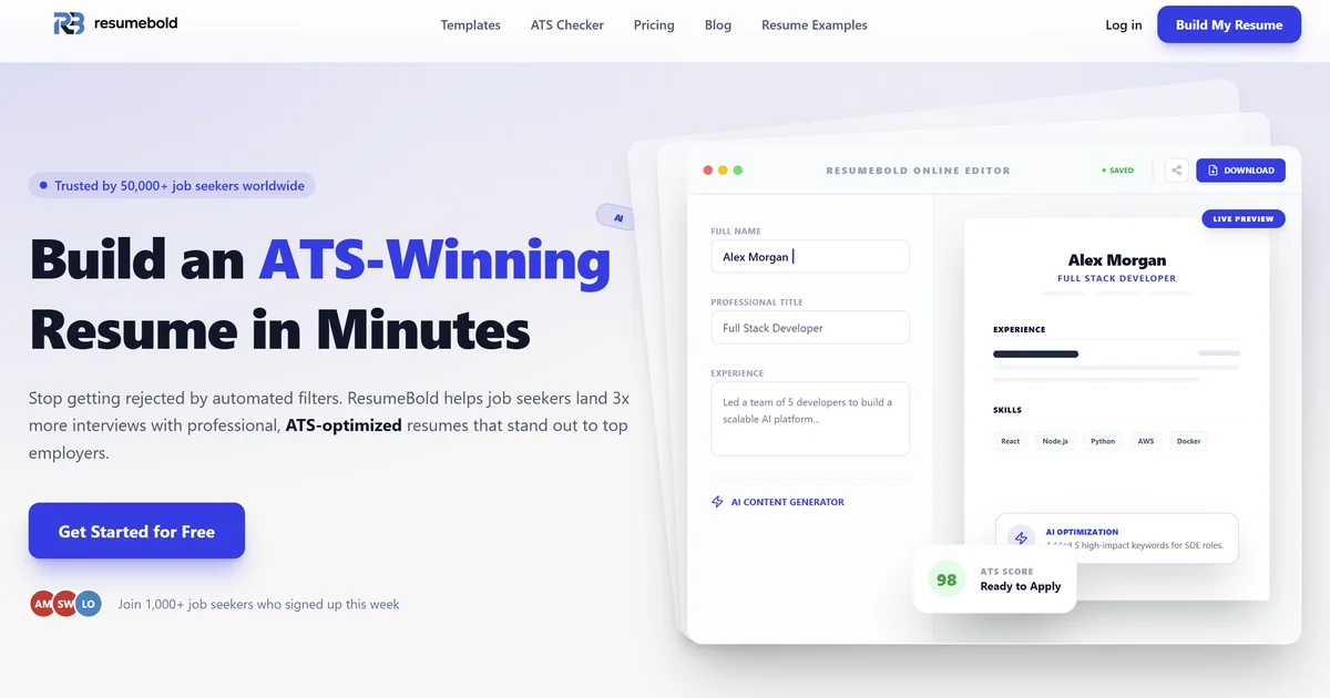 Ats Examples Sales Resume Examples — ATS-Optimized (2026) | ResumeBold